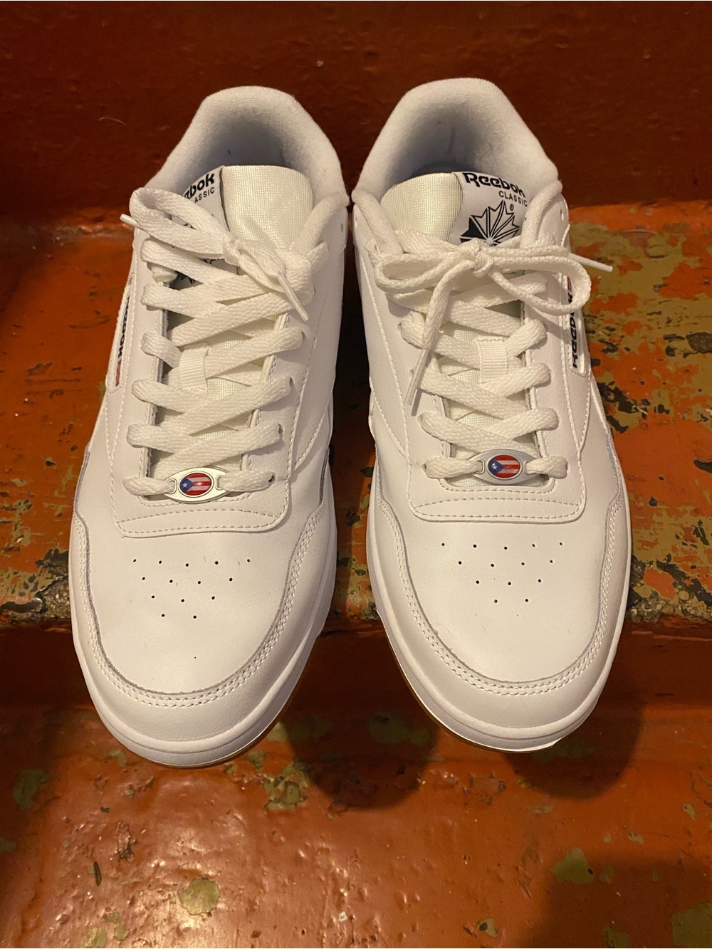 Reebok Classic Leather White Men's Sneakers with Subtle Logo Accent
